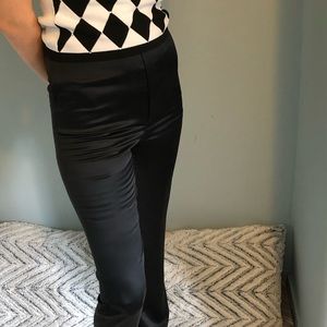 Black Silk Trousers